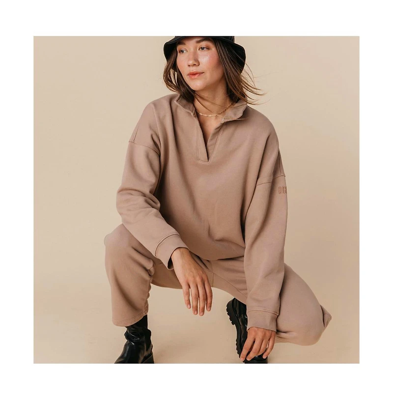 Ocio Women's Cotton Teddy Cropped Pant