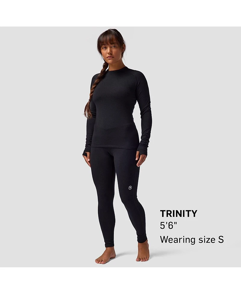 Backcountry Women's Cedars Rws Merino Lt-Wt Baselayer Crew Top Lightweight Long Underwear Tops