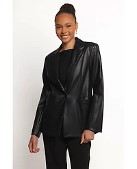 Petal and Pup Women's Jamie Faux Leather Blazer