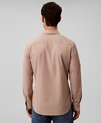 Calvin Klein Men's Stretch Striped Slim Button-Down Shirt