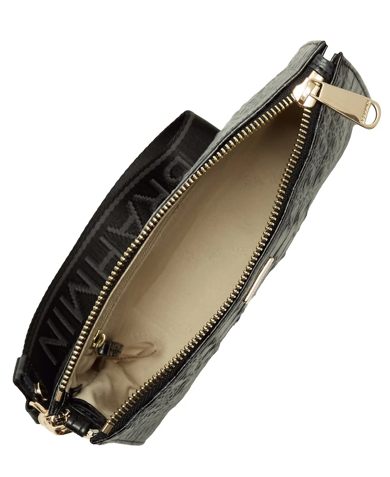 Brahmin Adia Croc-Embossed Zippered Wristlet