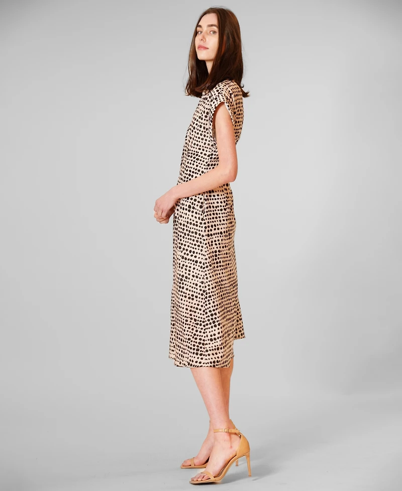 julia jordan Women's Short-Sleeve V-Neck Midi Dress