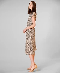 julia jordan Women's Short-Sleeve V-Neck Midi Dress