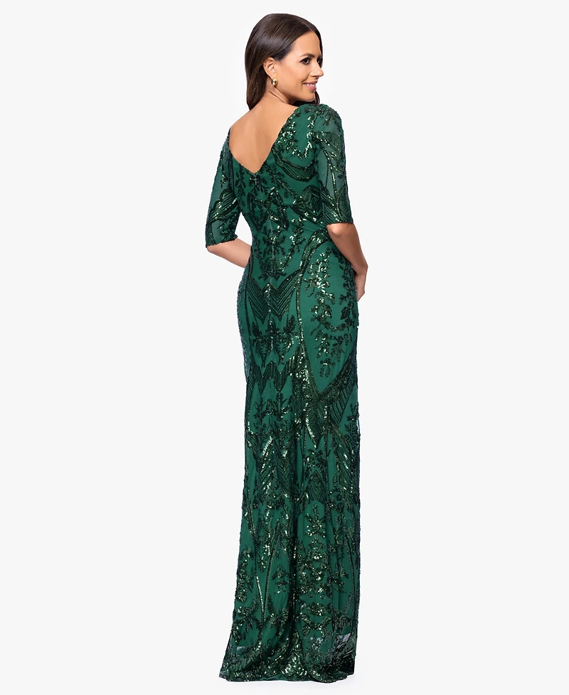 B&A By Betsy and Adam Women's V-Neck Dress