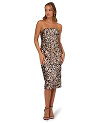 Adrianna Women's Sequin Strapless Midi Dress
