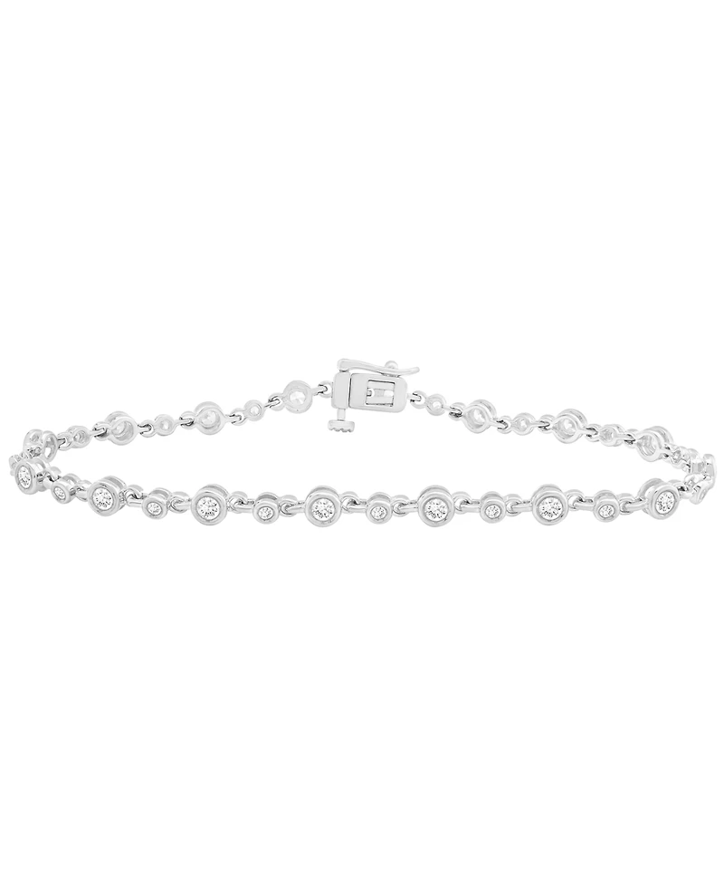 Wrapped Love Diamond Bezel Tennis Bracelet (1 ct. t.w.) 14k Gold, Exclusively at Macy's