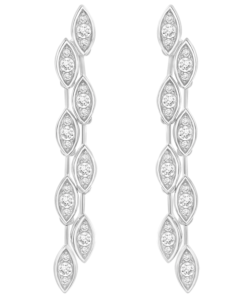 Wrapped Love Diamond Long Drop Earrings (1/2 ct. t.w.) 14k Gold, Exclusively at Macy's