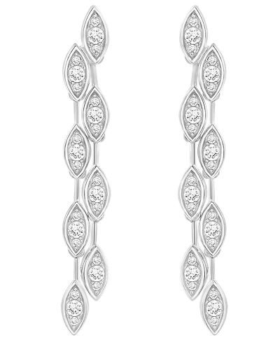 Wrapped Love Diamond Long Drop Earrings (1/2 ct. t.w.) 14k Gold, Exclusively at Macy's