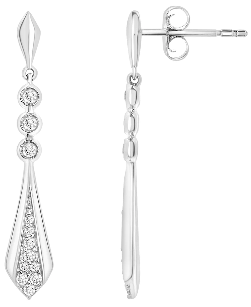 Wrapped Love Diamond Flare Drop Earrings (1/4 ct. tw) 14k Gold, Exclusively at Macy's