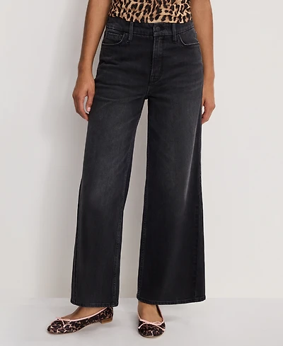 Good American Women's Skate Cropped Wide Leg Jeans