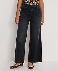 Good American Women's Skate Cropped Wide Leg Jeans