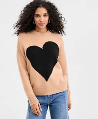 On 34th Women's Crewneck Heart Sweater, Macy's Exclusive