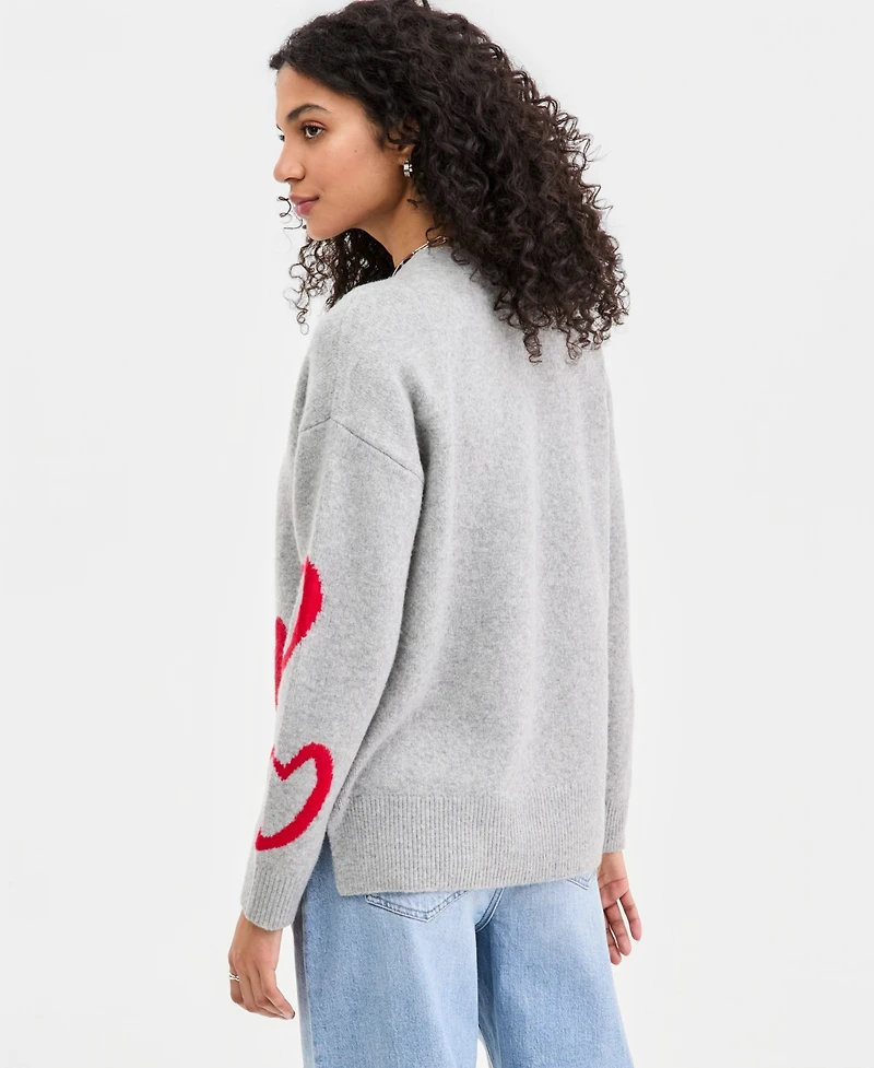 On 34th Women's Curved Hem Heart Cardigan, Macy's Exclusive