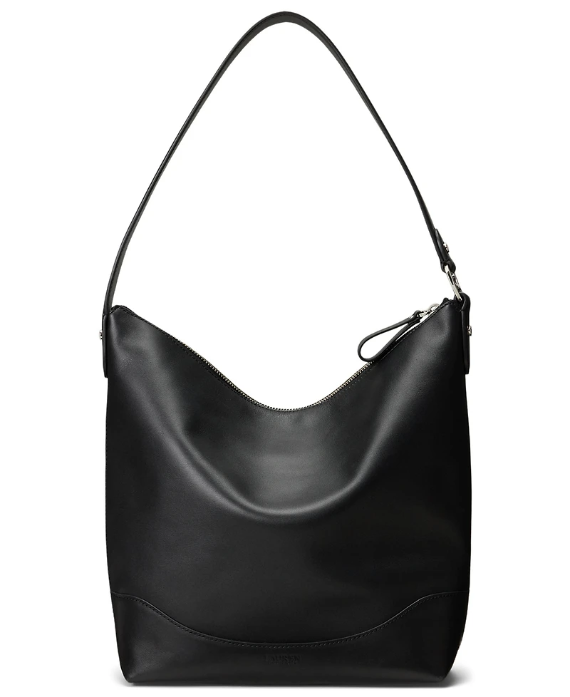 Lauren Ralph Smooth Leather Tasha Bucket Bag