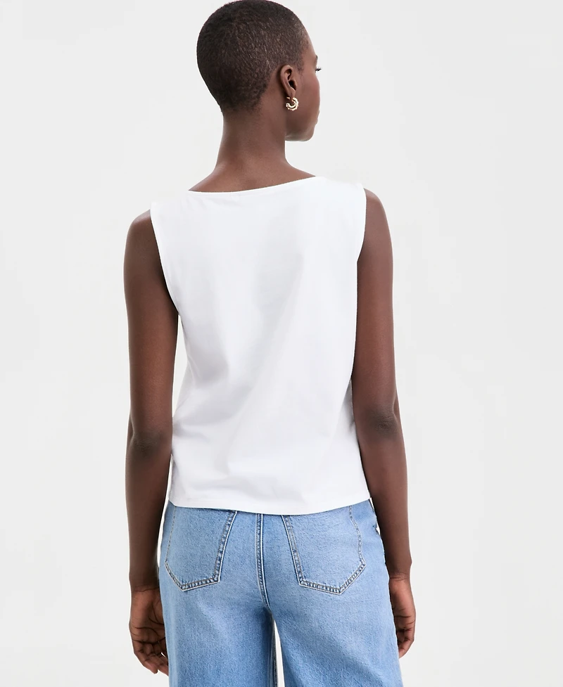 On 34th Women's Knit Sleeveless Boat-Neck Top, Macy's Exclusive