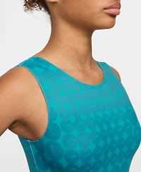 Nike Girls 7-16 Gymnastics Swoosh Printed Performance Leotard