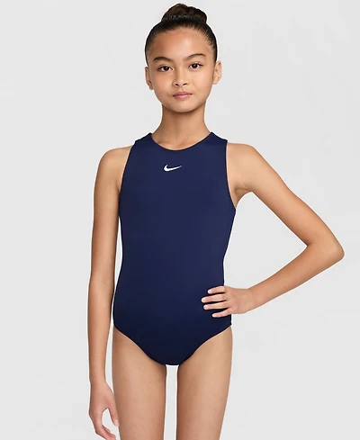 Nike Girls 7-16 Gymnastics Navy Strappy Performance Leotard