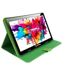 Linsay New 10.1" Tablet Octa Core 128GB Bundle with Green Style Case Newest Android 13