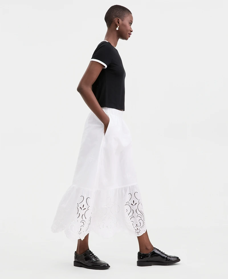 On 34th Women's Cutwork Embroidered Midi Skirt, Macy's Exclusive