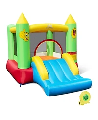 Sugift Playhouse & Playsets Inflatable Bounce House Kids Blow-up Bouncer with Slide with 480W Blower