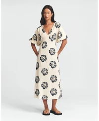 St Mrlo Women's St Marlo Palm Midi Dress