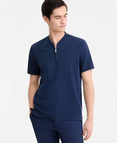 Alfani Men's Short-Sleeve Mercerized Cotton Baseball Polo Shirt, Macy's Exclusive