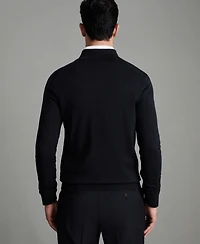 Reiss Men's Merino Wool Funnel-Neck Cardigan