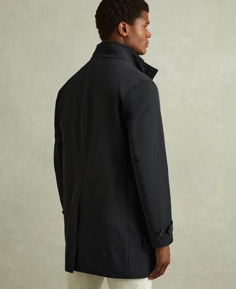 Reiss Men's Hybrid Removable Funnel Neck Overcoat