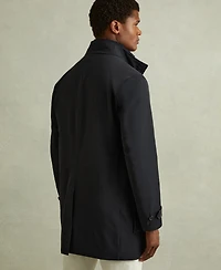 Reiss Men's Hybrid Removable Funnel Neck Overcoat