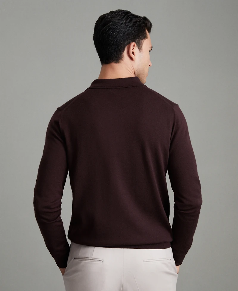 Reiss Men's Merino Wool Polo Shirt
