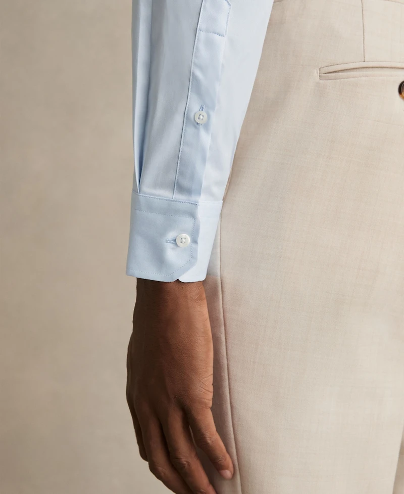 Reiss Men's Cotton-Twill Two-Fold Slim-Fit Shirt