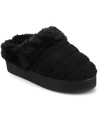 Journee Collection Women's Blair Quilted Round Toe Cushioned Clog Slippers