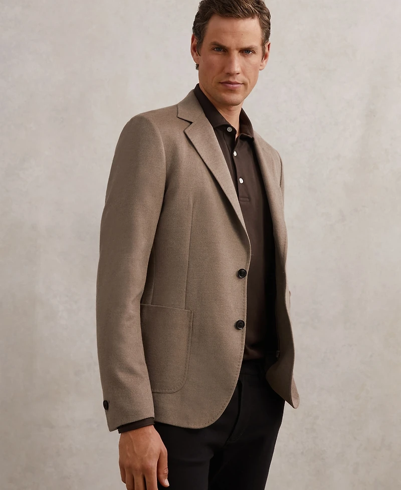 Reiss Men's Single-Breasted with Gilet Insert Tailored-Fit Blazer