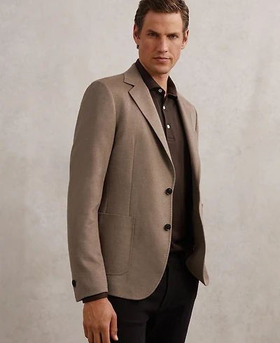 Reiss Men's Single-Breasted with Gilet Insert Tailored-Fit Blazer