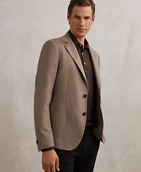 Reiss Men's Single-Breasted with Gilet Insert Tailored-Fit Blazer