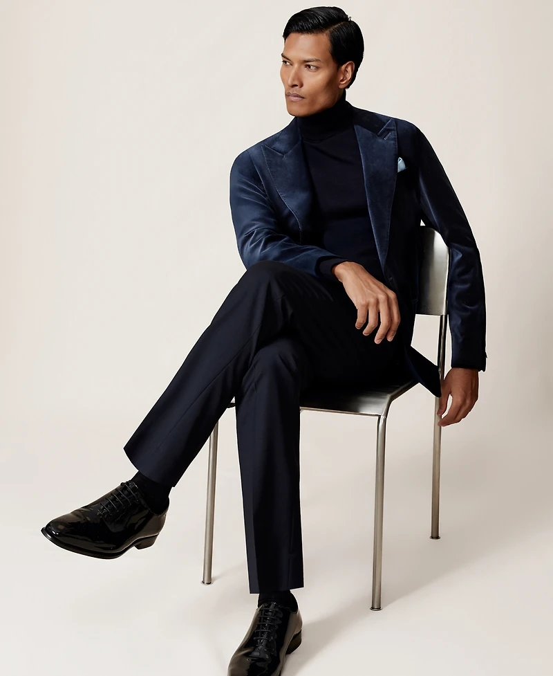 Reiss Men's Single-Breasted Velvet Slim-Fit Blazer