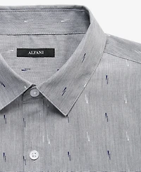 Alfani Men's Long-Sleeve Cotton Faded Geo Shirt, Macy's Exclusive