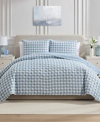 Vcny Home Gingham Microfiber 2-Pc. Quilt Set, Twin