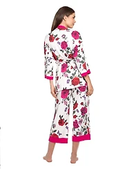 Linea Donatella Women's Sleepwear Velvet Trimmed Kiss 3-Pc. Set