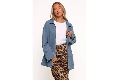 Petal and Pup Women's Novan Oversized Shacket - Denim