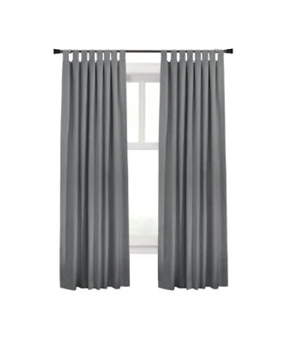 Thermaplus Commonwealth Ventura Tab Top Dressing Window Curtain Panel Pair 52x63 X22 Dark Grey