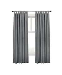 Thermaplus Commonwealth Ventura Tab Top Dressing Window Curtain Panel Pair 52x63 X22 Dark Grey