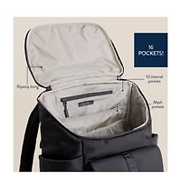 Itzy Ritzy Baby Belong Top Open Backpack Woven Chocolate