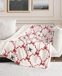 Juicy Couture Plush Reversible Sherpa Throw, 50"x 60"