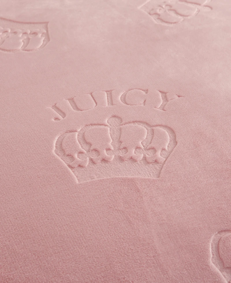 Juicy Couture Plush Reversible Embossed Crown 4-Pc. Comforter Set, Full/Queen