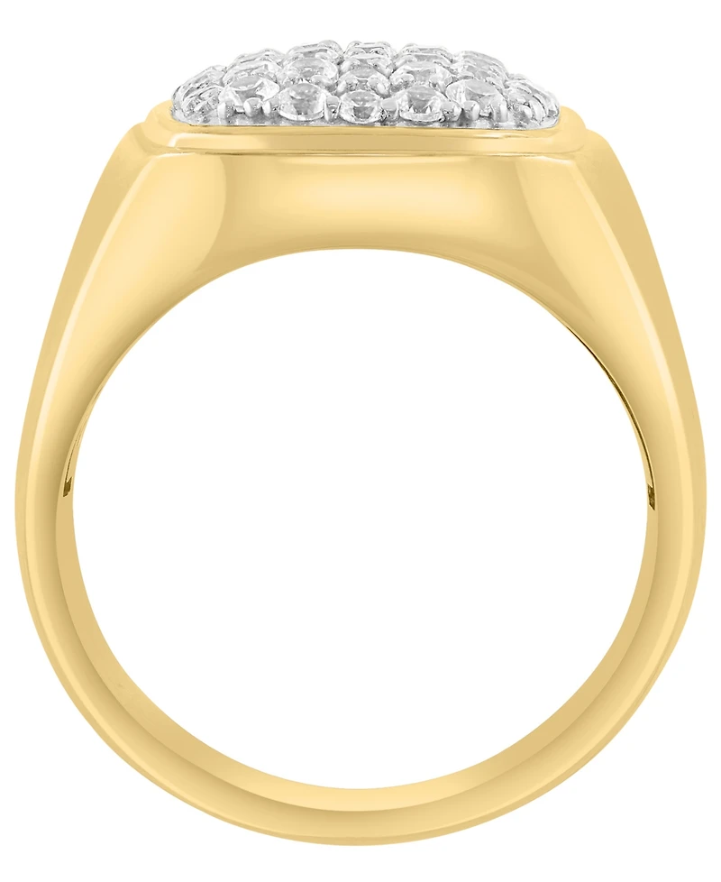 Effy Collection Men's White Zircon Ring (1-3/4 ct. t.w.) in Gold over Silver