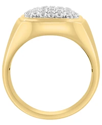 Effy Collection Men's White Zircon Ring (1-3/4 ct. t.w.) in Gold over Silver