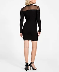 Guess Women's Embellished Sheer Panel Bodycon Dress