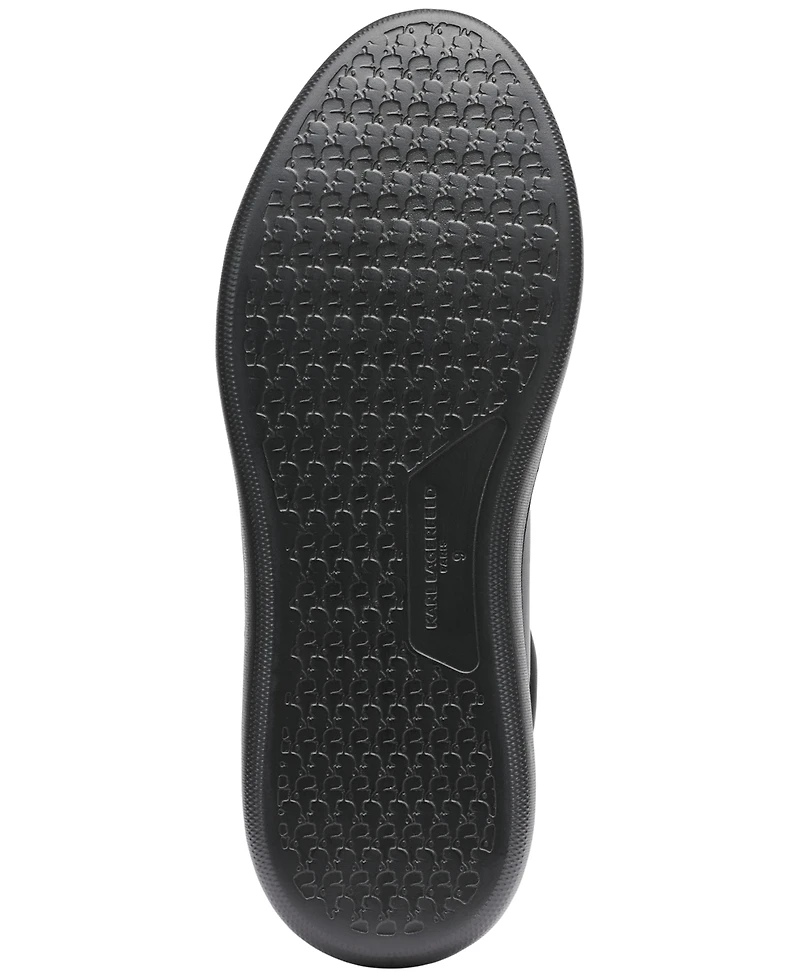 Karl Lagerfeld Paris Men's Side Logo Plain Toe Sneakers