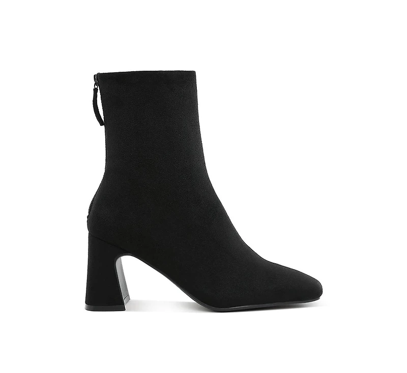 Dimri Square Toe Microfiber Ankle Boots Women
